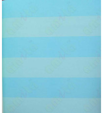 Blue colour horizontal wide stripes home décor wallpaper